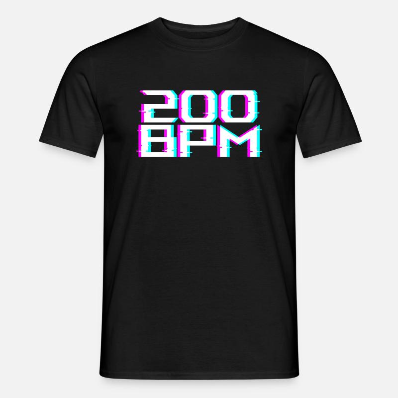 Uptempo 200BPM - Männer T-Shirt - Schwarz