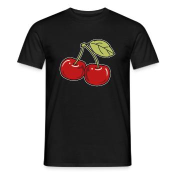 Cherry - Men's T-Shirt - black - Front - AI Model Male 178 light (178cm)
