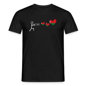 weißrussland belarus belarusian flag fahne minsk - Männer T-Shirt - Schwarz - Vorne - AI Model Male 178 light (178cm)