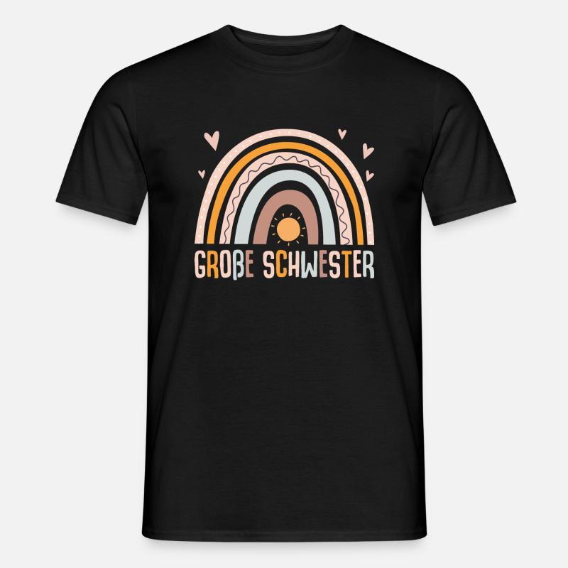Große Schwester Regenbogen - Männer T-Shirt - Schwarz
