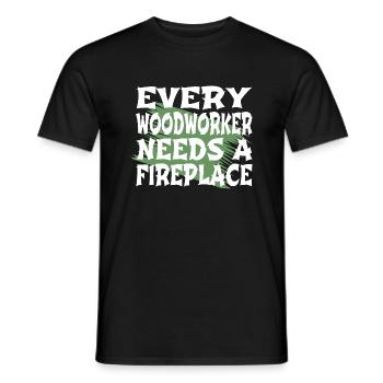 travail forestier forestier marteau-piqueur en bois citation amusante - T-shirt homme - noir - Devant - AI Model Male 178 light (178cm)