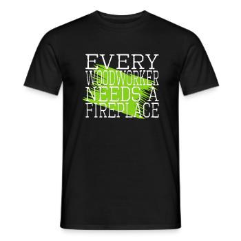 sexy carpenter tshirts chop wood - Men's T-Shirt - black - Front - AI Model Male 178 light (178cm)