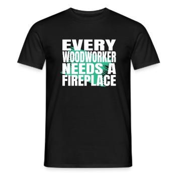 forester chop wood carpenter girl tshirts - Men's T-Shirt - black - Front - AI Model Male 178 light (178cm)