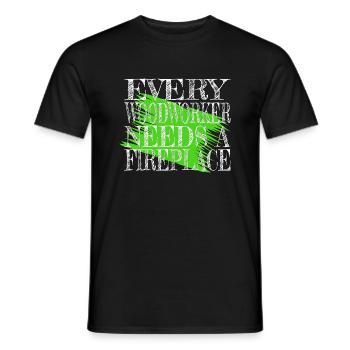 carpenter joke bday woodcutter - Men's T-Shirt - black - Front - AI Model Male 178 light (178cm)