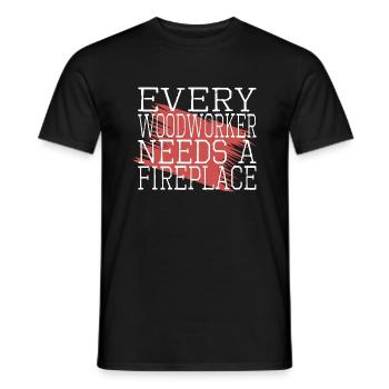 arborists statement awesome carpenter work tshirts - Men's T-Shirt - black - Front - AI Model Male 178 light (178cm)