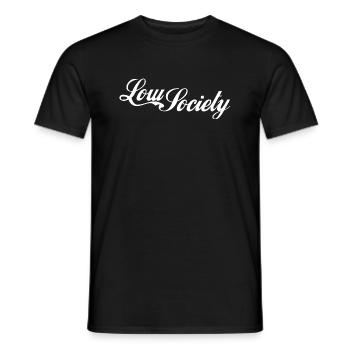 low society white - Männer T-Shirt - Schwarz - Vorne - AI Model Male 178 light (178cm)