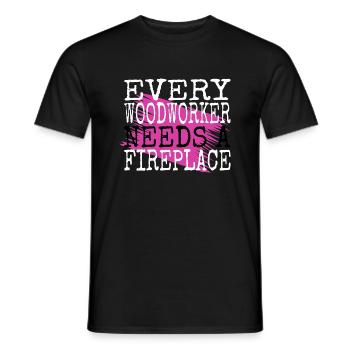 papa drôle charpentier cite des outils déclaration dictons - T-shirt homme - noir - Devant - AI Model Male 178 light (178cm)