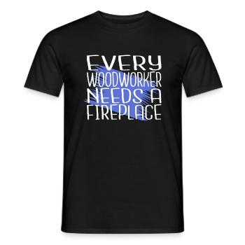syndicat forestier menuisier ébéniste - T-shirt homme - noir - Devant - AI Model Male 178 light (178cm)