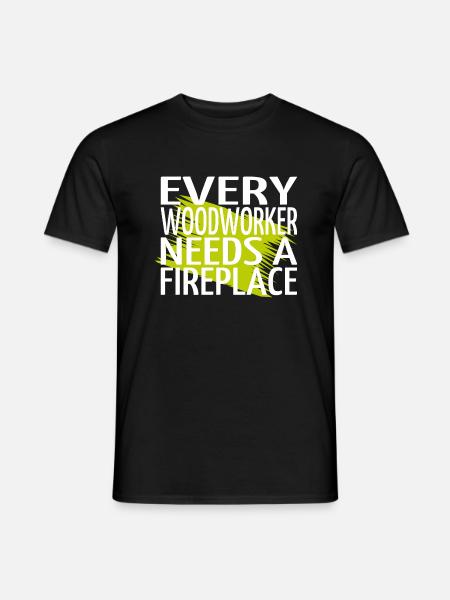 scie de charpentier bûcheron - T-shirt homme - noir