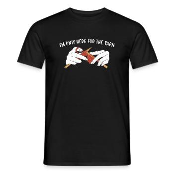 Je ne suis là que pour le fil à tricoter - T-shirt homme - noir - Devant - AI Model Male 178 light (178cm)