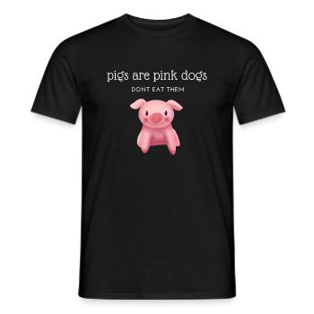 Les cochons sont des chiens roses, ne les mangez pas - T-shirt homme - noir - Devant - AI Model Male 178 light (178cm)