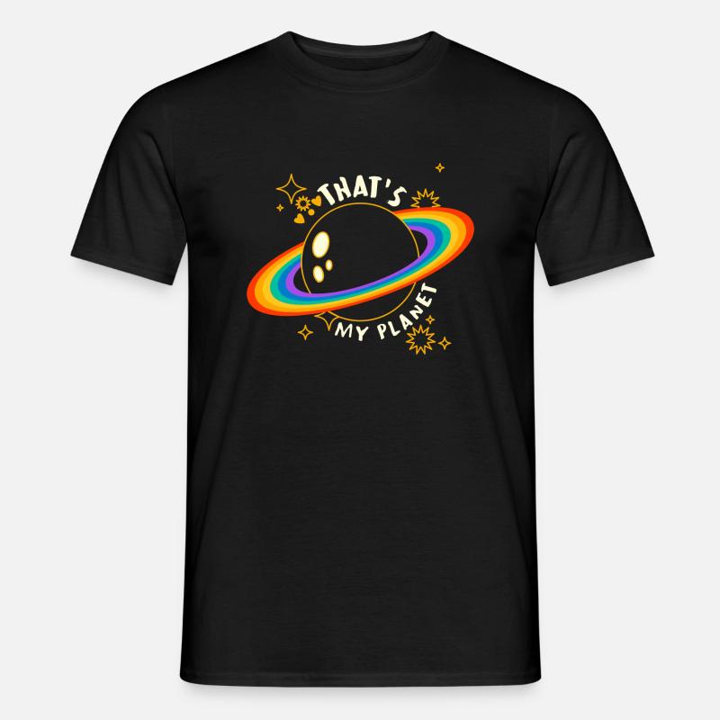 Regenbogen Welt - Männer T-Shirt - Schwarz