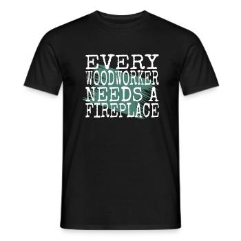 cutter charpentier drôle tshirts drôle citation - T-shirt homme - noir - Devant - AI Model Male 178 light (178cm)