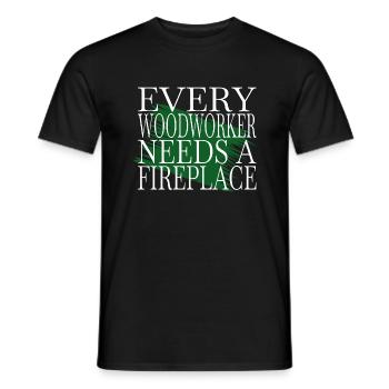 carpenter saw sayings - Men's T-Shirt - black - Front - AI Model Male 178 light (178cm)