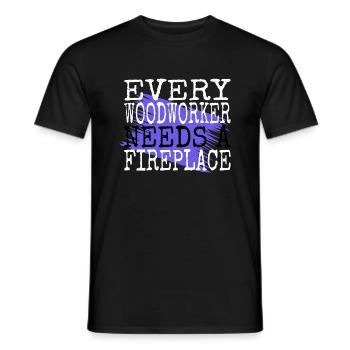 chainsaw jokes arboriculture - Men's T-Shirt - black - Front - AI Model Male 178 light (178cm)