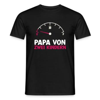 Tank leer Papa von 2 Kindern Vater Vatertag Kind - Männer T-Shirt - Schwarz - Vorne - AI Model Male 178 light (178cm)