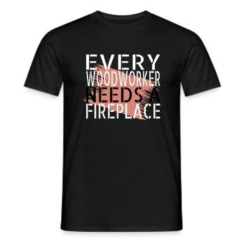 present idea chainsaw grab forester humor love - Men's T-Shirt - black - Front - AI Model Male 178 light (178cm)