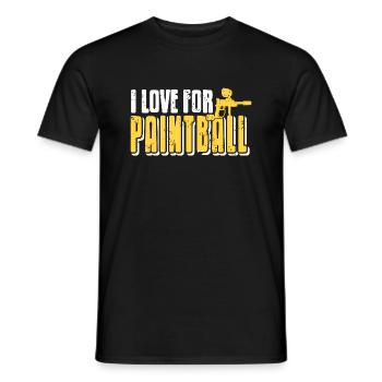 I Love For Paintball Retro Vintage Baller T-Shirt - Männer T-Shirt - Schwarz - Vorne - AI Model Male 178 light (178cm)