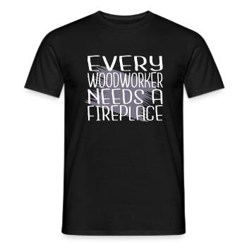salle de bingo tshirts charpentier citations tshirts - T-shirt homme - noir - Devant - AI Model Male 178 light (178cm)