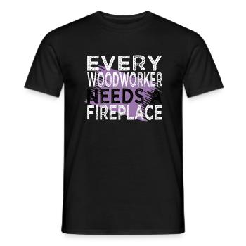 dictons charpentier sweats à capuche et sweat-shirts cutter - T-shirt homme - noir - Devant - AI Model Male 178 light (178cm)