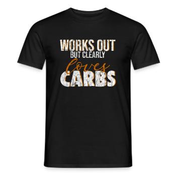 Fonctionne mais aime clairement les glucides 4 - T-shirt homme - noir - Devant - AI Model Male 178 light (178cm)