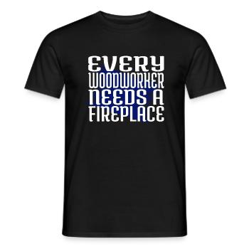 fiers t-shirts de crâne de charpentier - T-shirt homme - noir - Devant - AI Model Male 178 light (178cm)