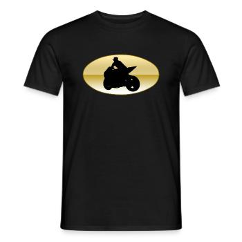 Motocyclette - T-shirt homme - noir - Devant - AI Model Male 178 light (178cm)