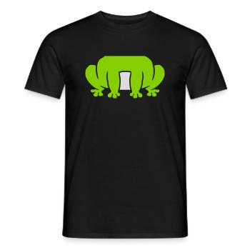 Déguisement costume grenouille assise - T-shirt homme - noir - Devant - AI Model Male 178 light (178cm)