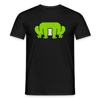 Costume petite grenouille assise - T-shirt homme - noir - Devant - AI Model Male 178 light (178cm)