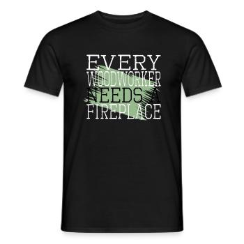 funny quote birthday present job lumberman - Men's T-Shirt - black - Front - AI Model Male 178 light (178cm)