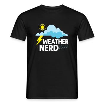 Weather Nerd Meteorology Meteorologist - Men's T-Shirt - black - Front - AI Model Male 178 light (178cm)
