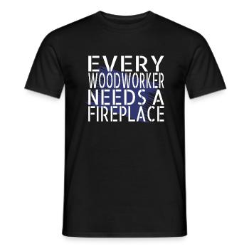 Paroles d’un charpentier T-shirts de prière - T-shirt homme - noir - Devant - AI Model Male 178 light (178cm)