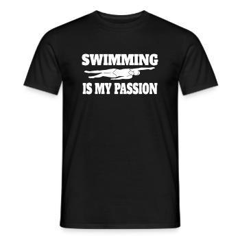 Nageur Natation Mrs. Swimmers Swimming Club - T-shirt homme - noir - Devant - AI Model Male 178 light (178cm)