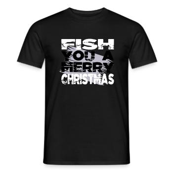 angling funny quote under the tree sayings baby - Men's T-Shirt - black - Front - AI Model Male 178 light (178cm)