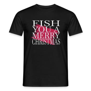birthday present bedroom beard fisherman fishes - Männer T-Shirt - Schwarz - Vorne - AI Model Male 178 light (178cm)