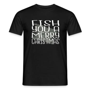dino axolotls fish head dinosaur tshirt barbecuing - Männer T-Shirt - Schwarz - Vorne - AI Model Male 178 light (178cm)