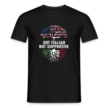 Drapeau des États-Unis d’Amérique vintage non italien en détresse, ab - T-shirt homme - noir - Devant - AI Model Male 178 light (178cm)