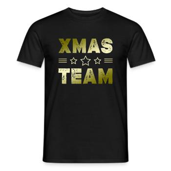 Xmas Team - Men's T-Shirt - black - Front - AI Model Male 178 light (178cm)
