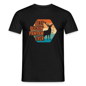 Best Buckin' Pawpaw ever - Men's T-Shirt - black - Front - AI Model Male 178 light (178cm)