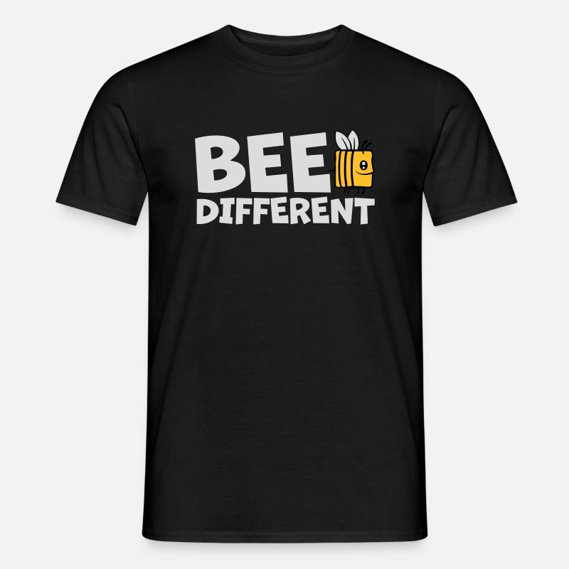 bee different saying quote - Men's T-Shirt - black
