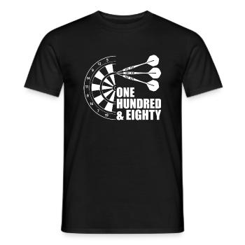 Darts Sports Fun - Men's T-Shirt - black - Front - AI Model Male 178 light (178cm)