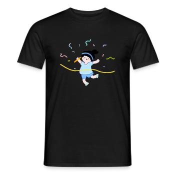 Laufrennen - Männer T-Shirt - Schwarz - Vorne - AI Model Male 178 light (178cm)
