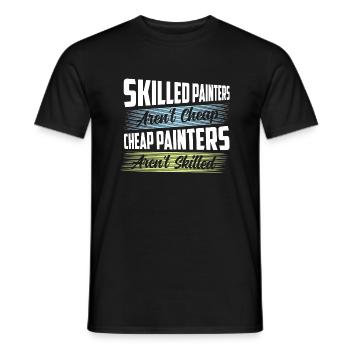Les peintres qualifiés ne sont pas une profession bon marché - T-shirt homme - noir - Devant - AI Model Male 178 light (178cm)