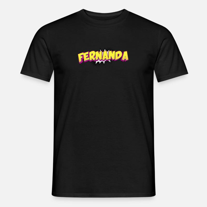 Fernanda benutzerdefinierter Name Comic-Stil Pop-Art, - Männer T-Shirt - Schwarz