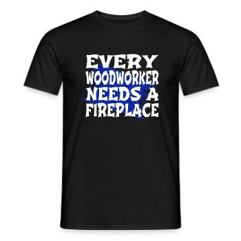 Jokes Carpenter Work Tshirts Funny Happy Hobbyists - Men's T-Shirt - black - Front - AI Model Male 178 light (178cm)