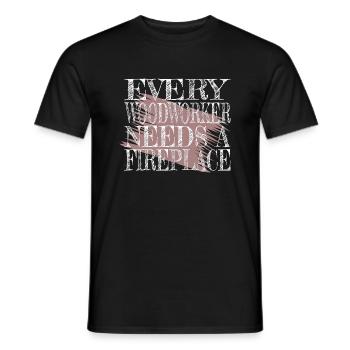 Arbre drôle artisans design geek menuiserie - T-shirt homme - noir - Devant - AI Model Male 178 light (178cm)