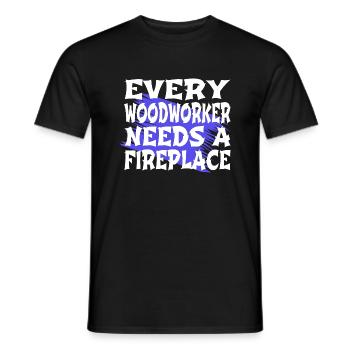 Carpenter Work Tshirts Logging - Men's T-Shirt - black - Front - AI Model Male 178 light (178cm)