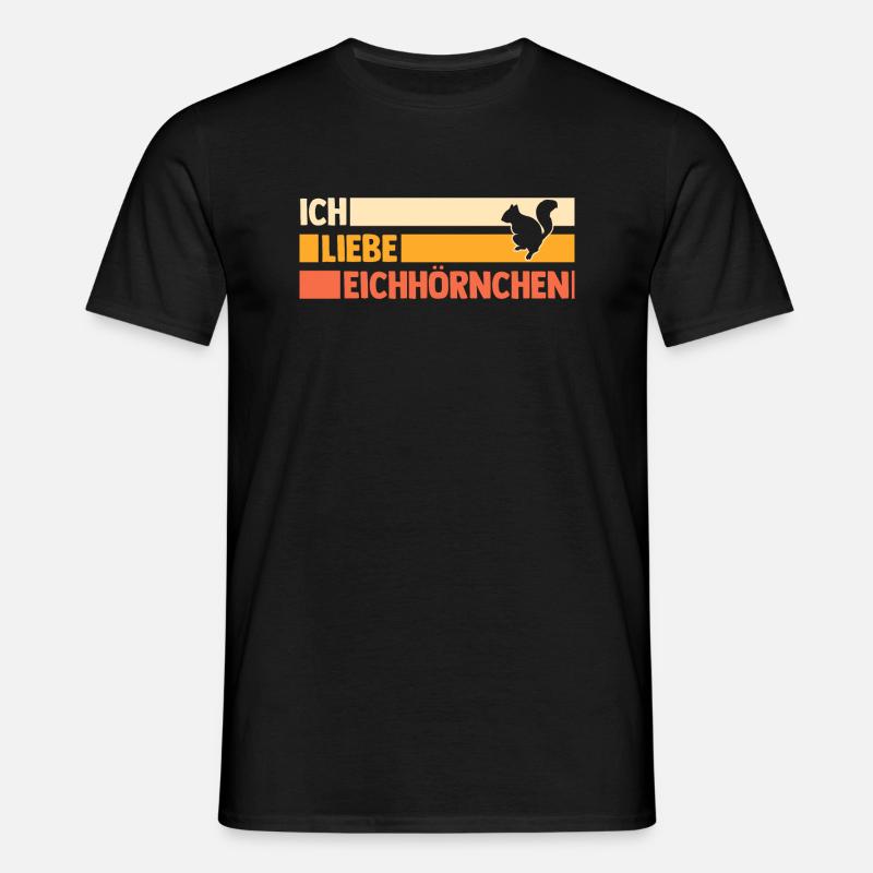 Eichhörnchen - Männer T-Shirt - Schwarz