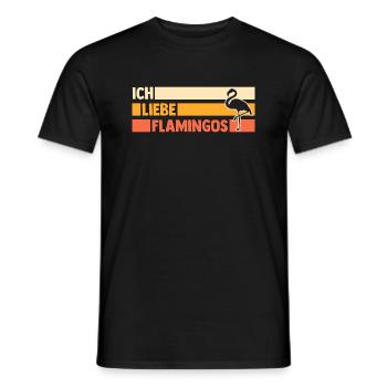 Ich liebe Flamingos - Männer T-Shirt - Schwarz - Vorne - AI Model Male 178 light (178cm)