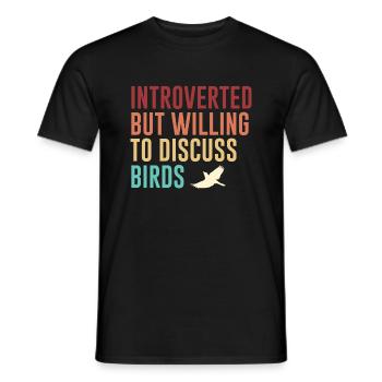 Vogel Vögel Spruch Humor Retro Geschenk - Männer T-Shirt - Schwarz - Vorne - AI Model Male 178 light (178cm)